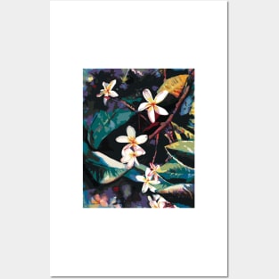 tropical flowers Posters and Art